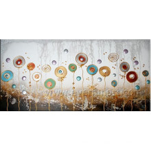 Handmade Abstract Flower Oil Paintings on Canvas